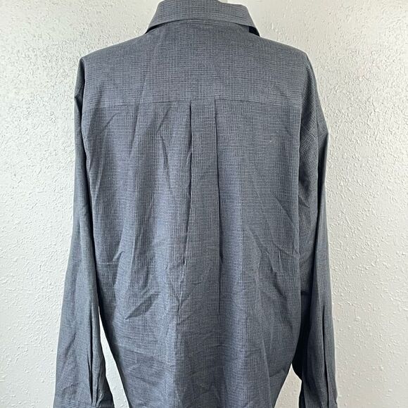 EUC Van Heusen Charcoal Gray Mens Button Down Dress Shirt Size L - Picture 4 of 5